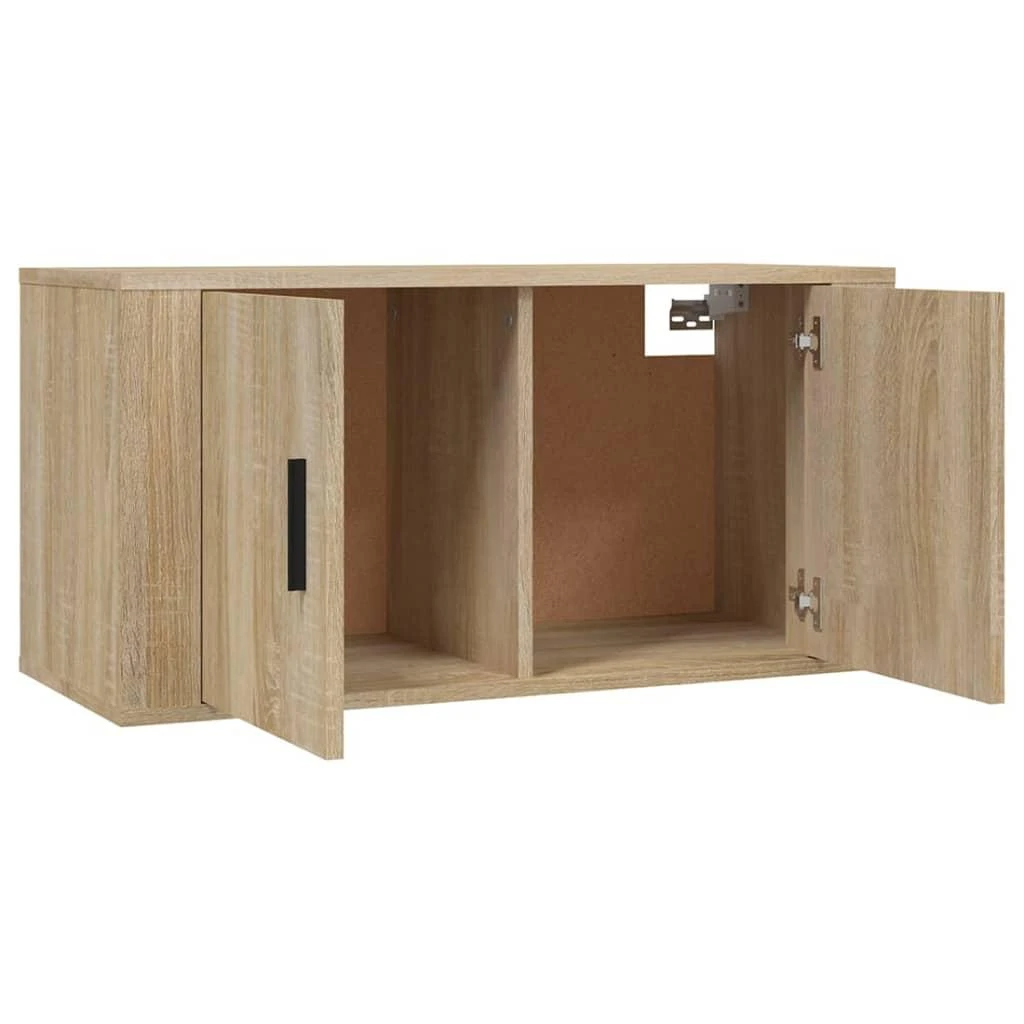 TV staliukas Sieninės televizoriaus spintelės, 3vnt., ąžuolo, 80x34,5x40cm
