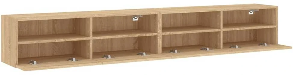 TV staliukas Sieninės TV spintelės, 2vnt., ąžuolo, 100x30x30cm, mediena