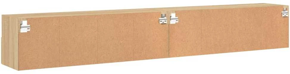 TV staliukas Sieninės TV spintelės, 2vnt., ąžuolo, 100x30x30cm, mediena