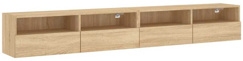TV staliukas Sieninės TV spintelės, 2vnt., ąžuolo, 100x30x30cm, mediena