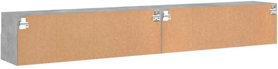 TV staliukas Sieninės TV spintelės, 2vnt., betono, 100x30x30cm, mediena