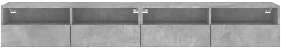 TV staliukas Sieninės TV spintelės, 2vnt., betono, 100x30x30cm, mediena
