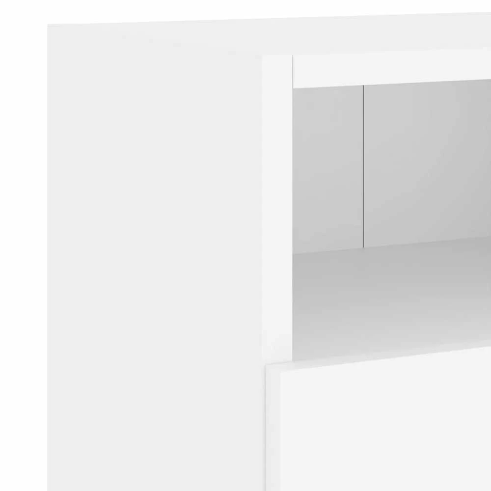 TV staliukas Sieninės TV spintelės, 2vnt., baltos, 60x30x30cm, mediena