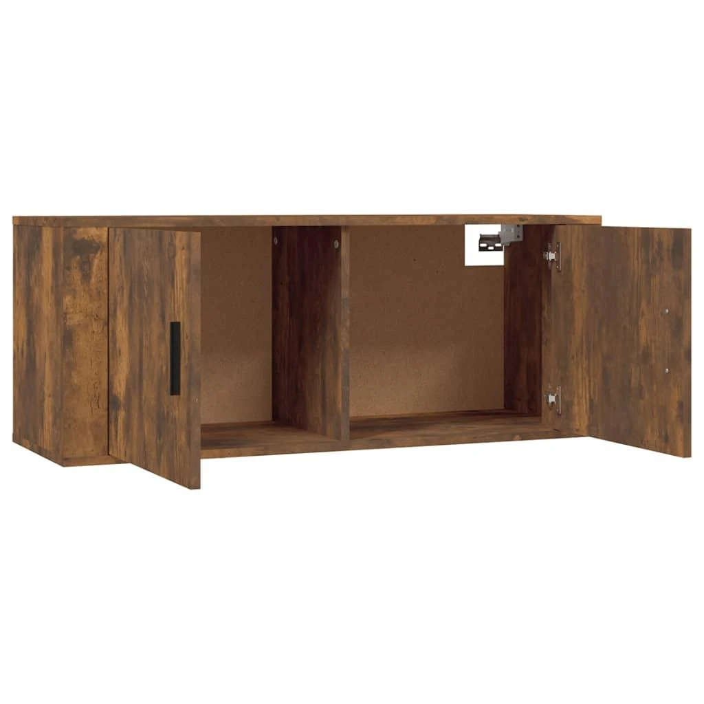 TV staliukas Sieninės TV spintelės, 3vnt., dūminio ąžuolo, 100x34,5x40cm