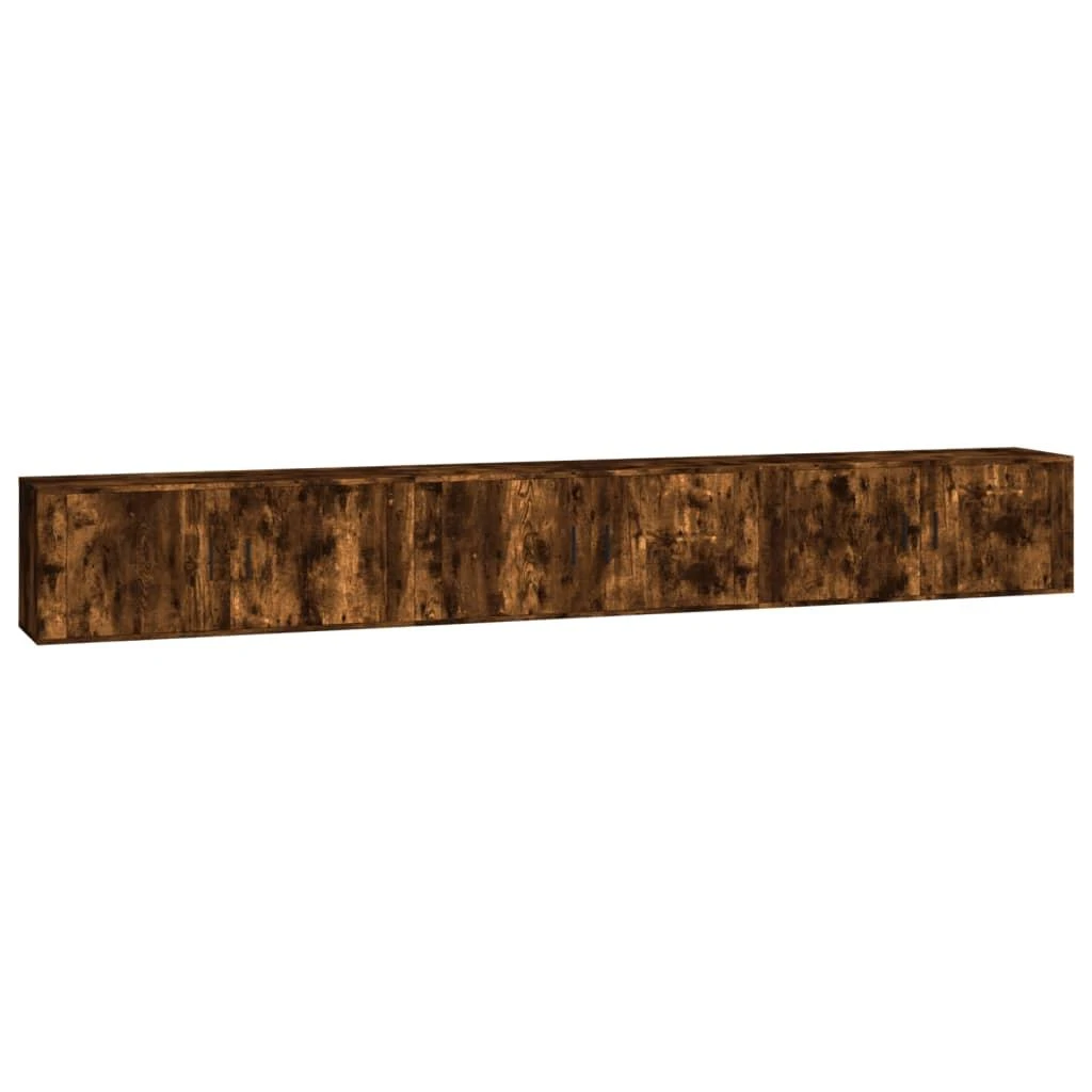 TV staliukas Sieninės TV spintelės, 3vnt., dūminio ąžuolo, 100x34,5x40cm