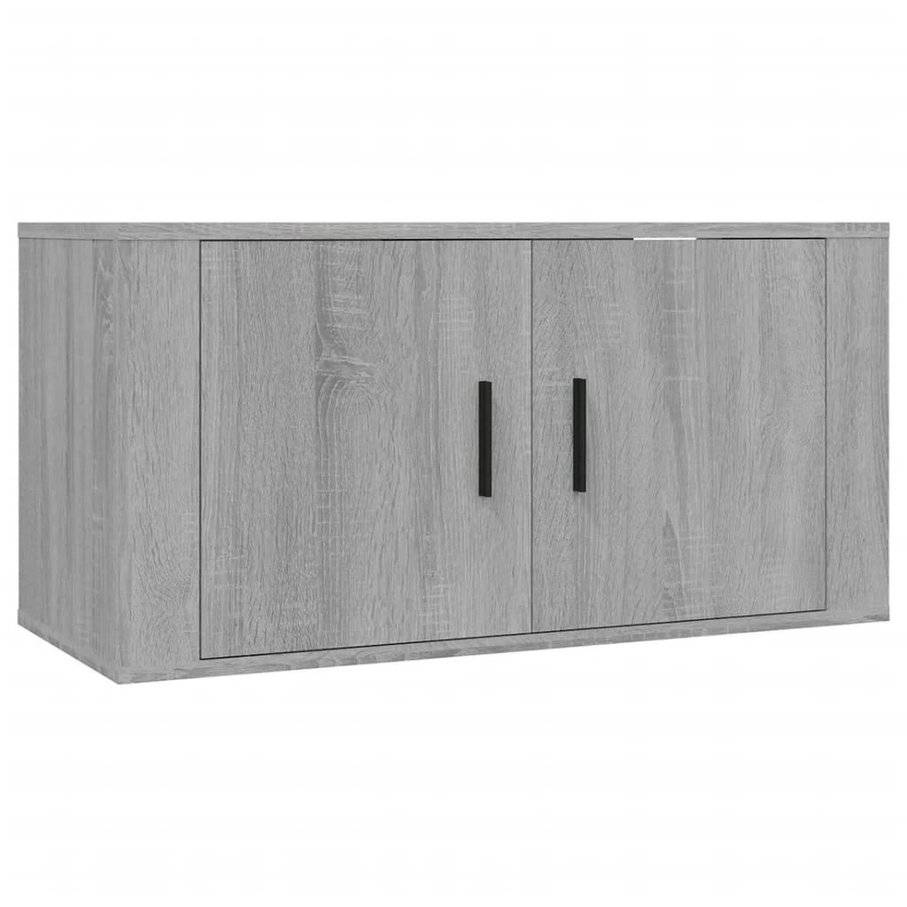 TV staliukas Sieninės TV spintelės, 3vnt., pilkos ąžuolo, 80x34,5x40cm