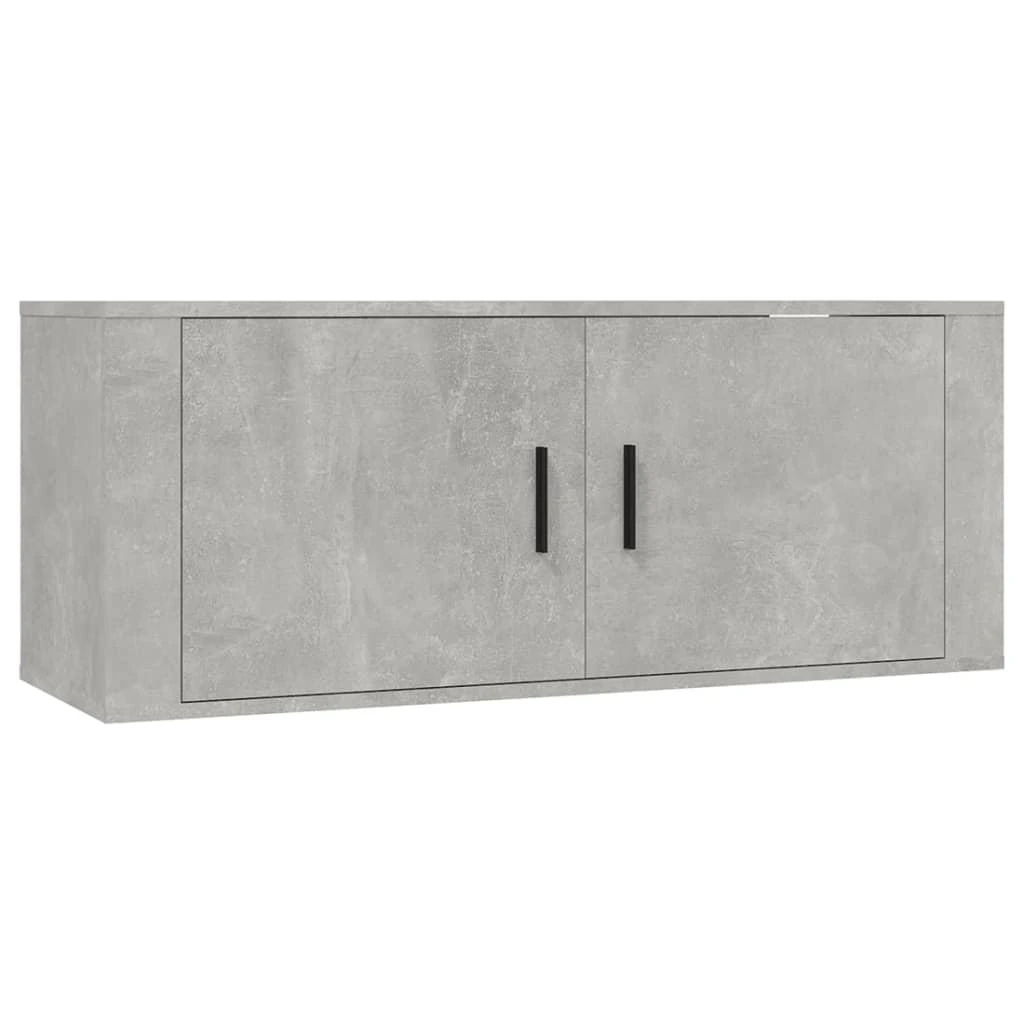 TV staliukas Sieninės TV spintelės, 3vnt., betono pilkos, 100x34,5x40cm