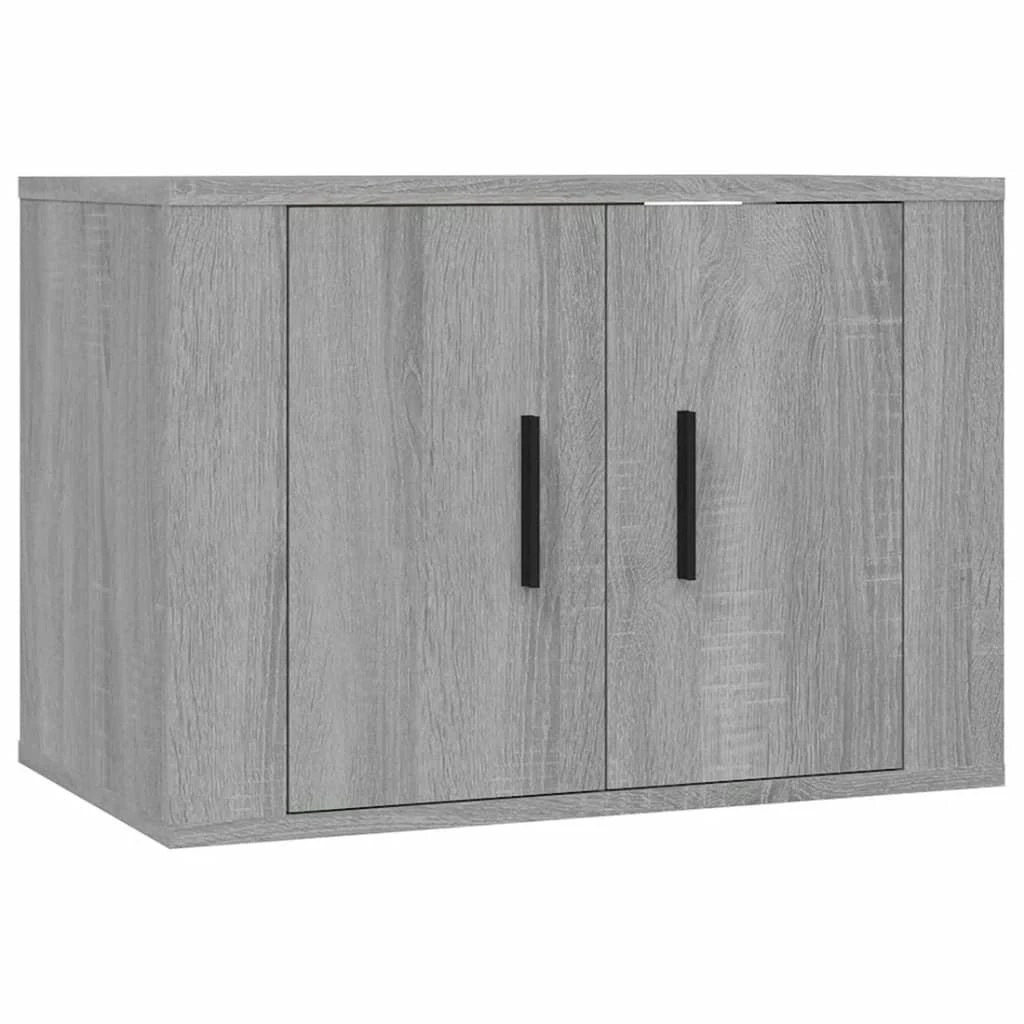 TV staliukas Sieninės TV spintelės, 3vnt., pilkos ąžuolo, 57x34,5x40cm