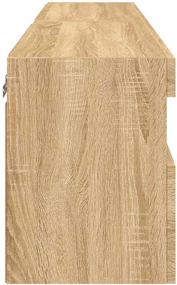 TV staliukas Sieninės TV spintelės su LED, 2vnt., sonoma ąžuolo, 60x30x40cm