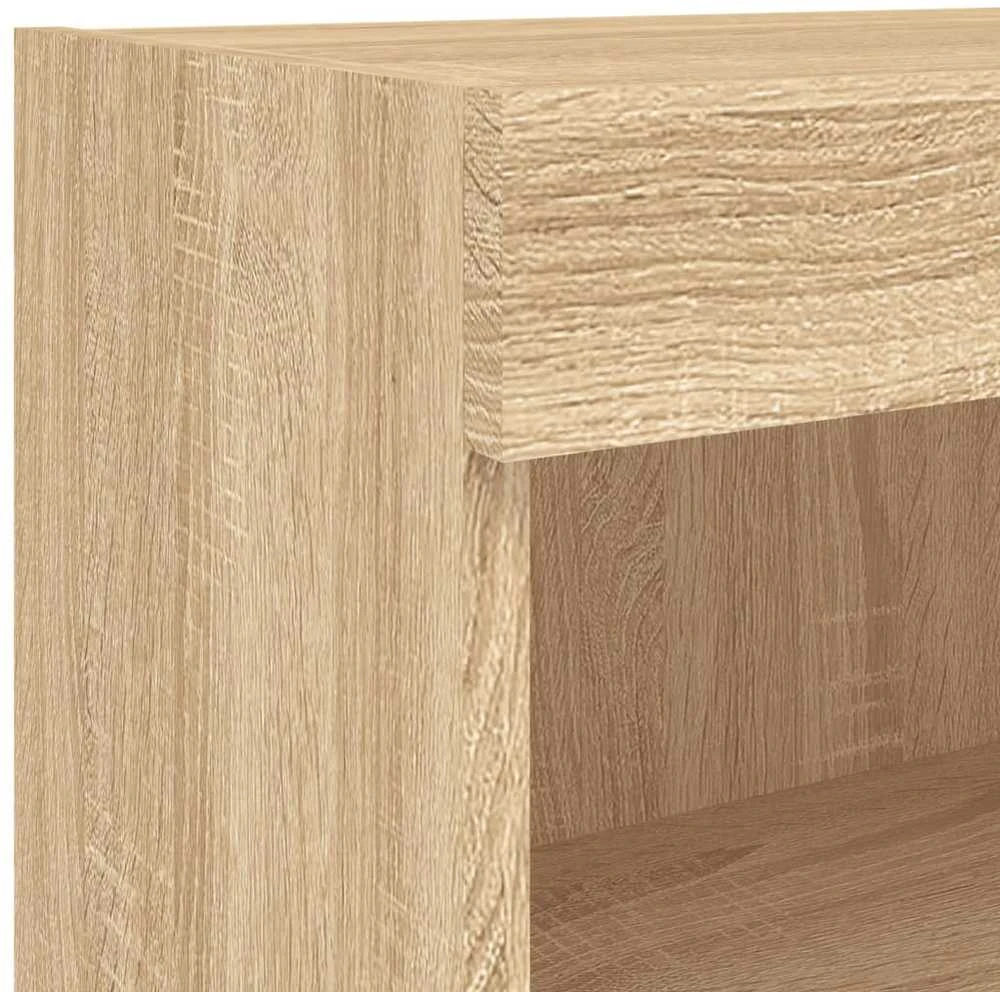 TV staliukas Sieninės TV spintelės su LED, 2vnt., sonoma ąžuolo, 60x30x40cm