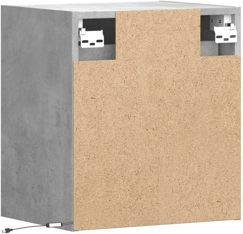 TV staliukas Sieninės TV spintelės su LED, 2vnt., betono pilkos, 41x31x45cm