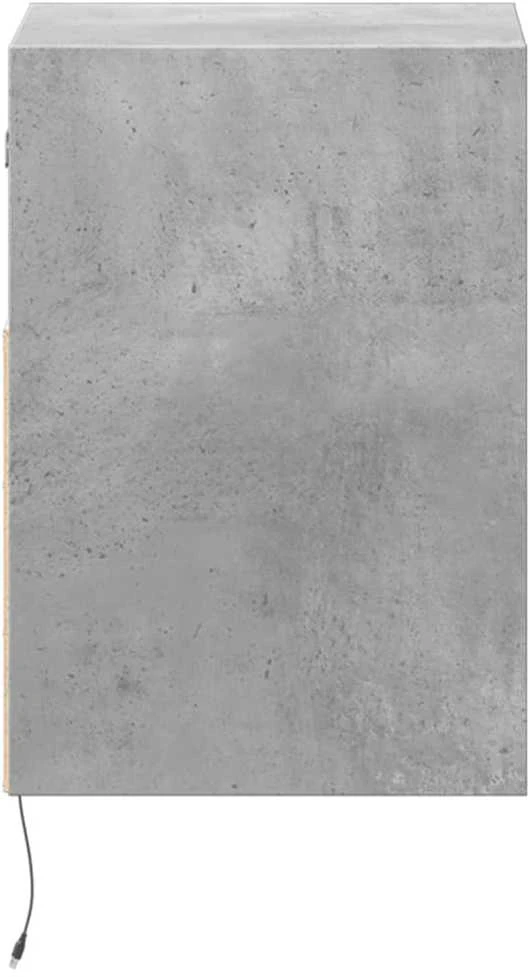 TV staliukas Sieninės TV spintelės su LED, 2vnt., betono pilkos, 41x31x45cm