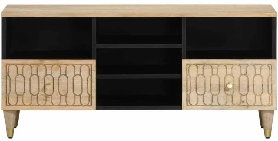 TV staliukas Televizoriaus spintelė, 100x33x46cm, mango medienos masyvas