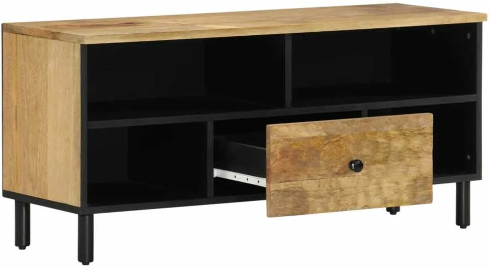 TV staliukas Televizoriaus spintelė, 100x33x46cm, mango medienos masyvas