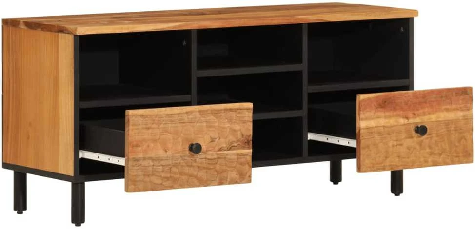 TV staliukas Televizoriaus spintelė, 100x33x46cm, akacijos medienos masyvas