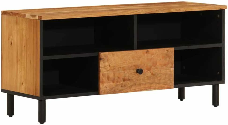 TV staliukas Televizoriaus spintelė, 100x33x46cm, akacijos medienos masyvas