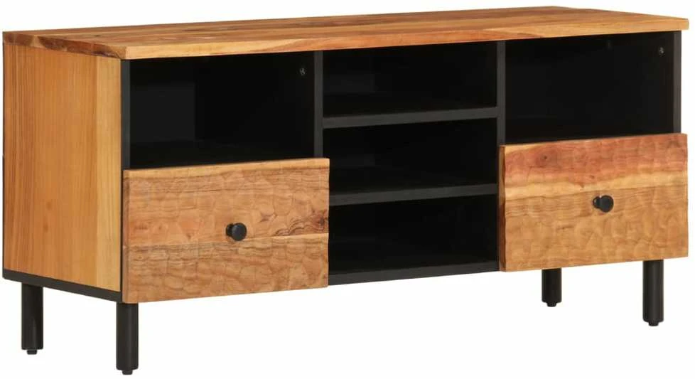 TV staliukas Televizoriaus spintelė, 100x33x46cm, akacijos medienos masyvas