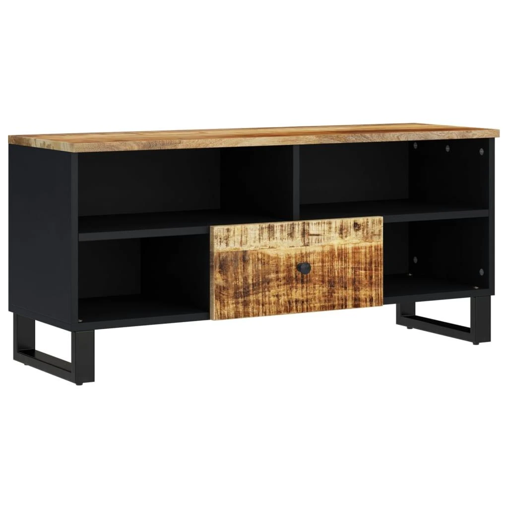 TV staliukas Televizoriaus spintelė, 100x33x46cm, mango/apdirbta mediena