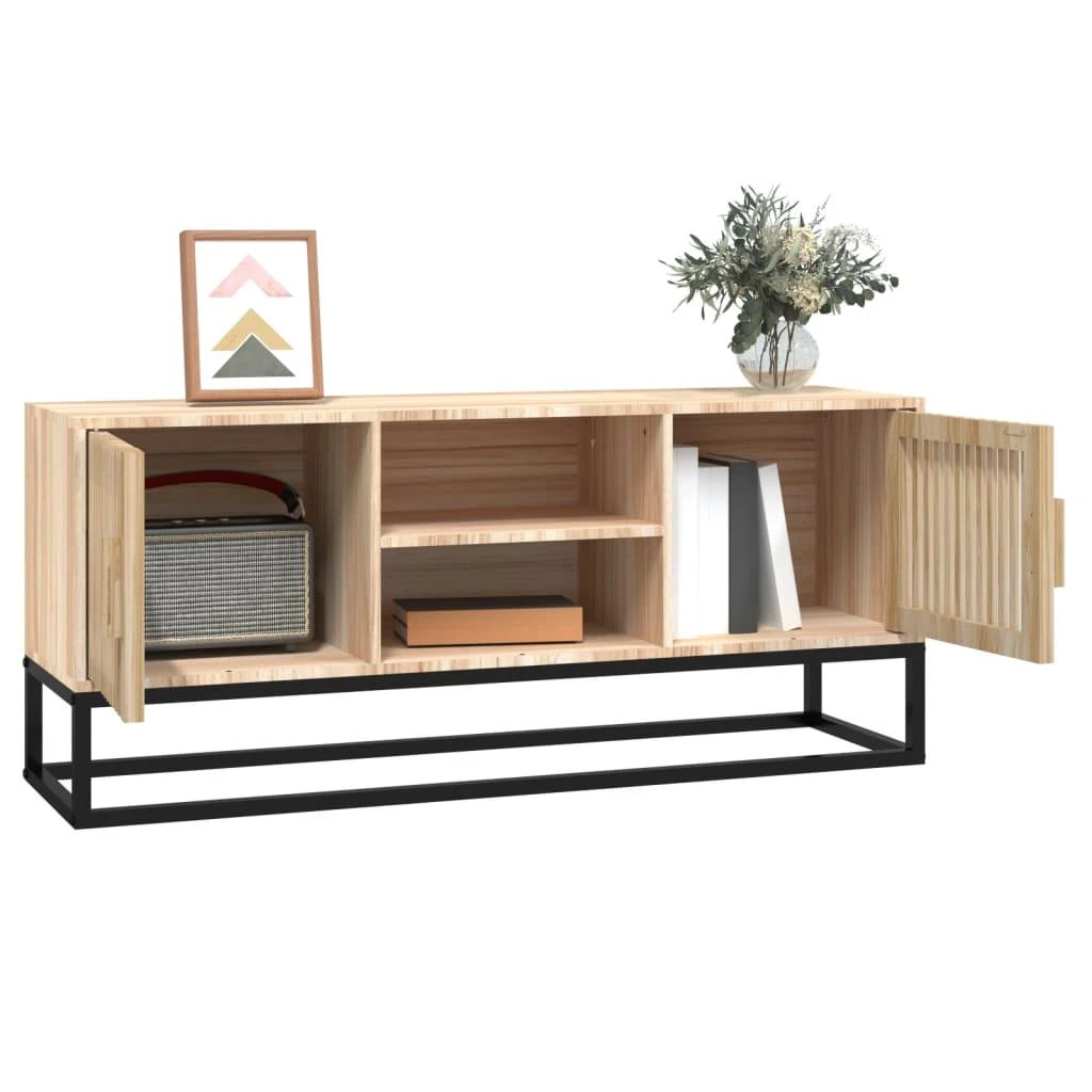 TV staliukas Televizoriaus spintelė, 105x30x45cm, apdirbta mediena/geležis