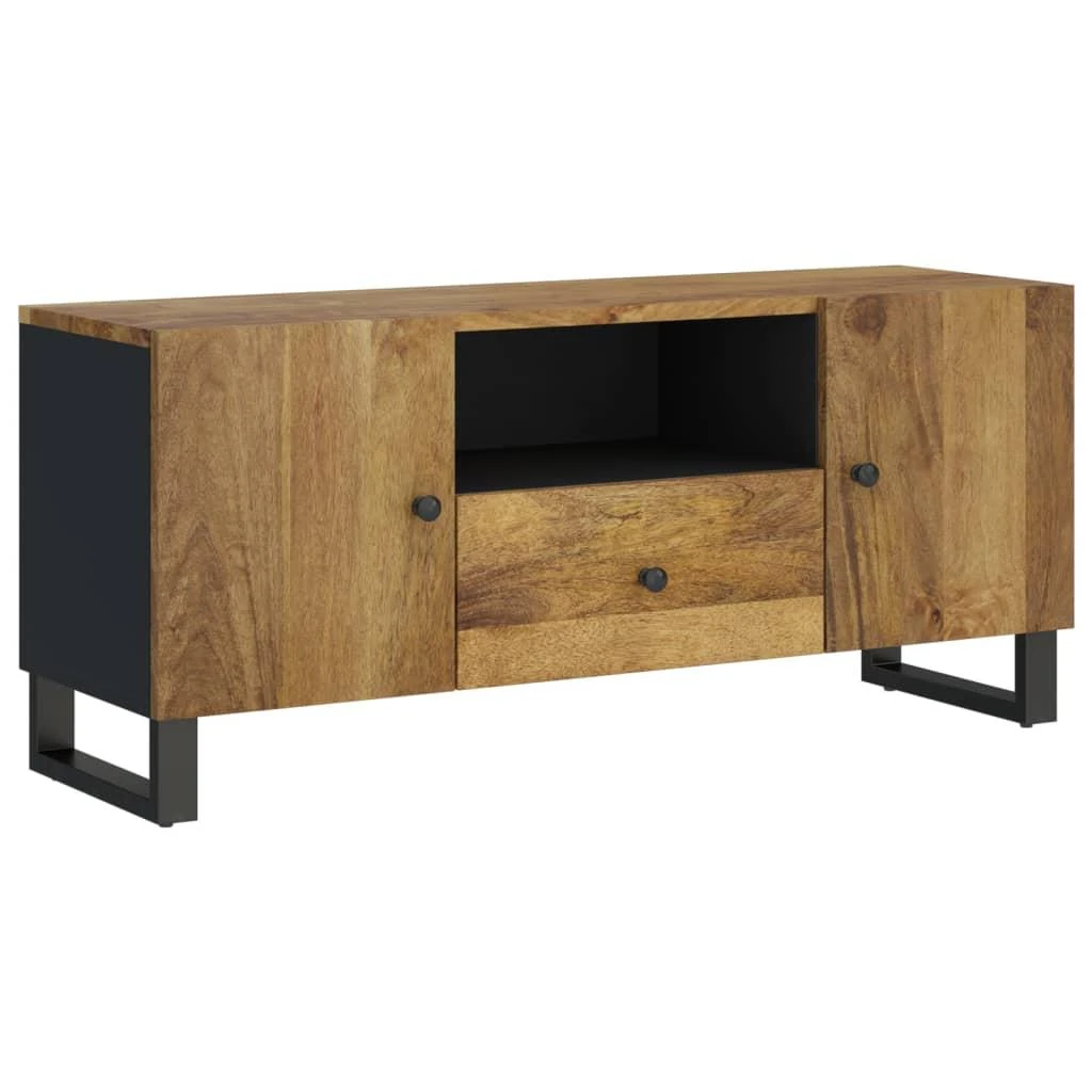 TV staliukas Televizoriaus spintelė, 105x33,5x46cm, mango/apdirbta mediena
