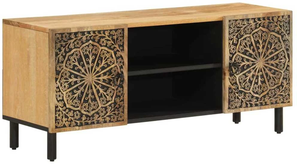 TV staliukas Televizoriaus spintelė, 105x33x46cm, mango medienos masyvas