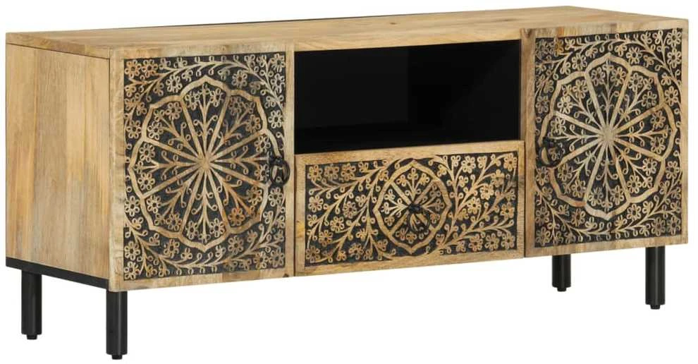 Televizoriaus spintelė, 105x33x46cm, mango medienos masyvas