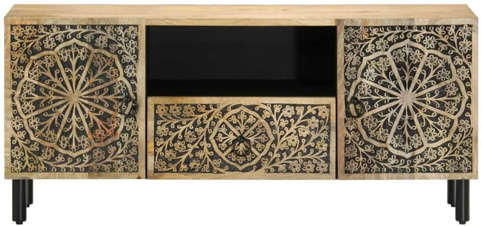 Televizoriaus spintelė, 105x33x46cm, mango medienos masyvas