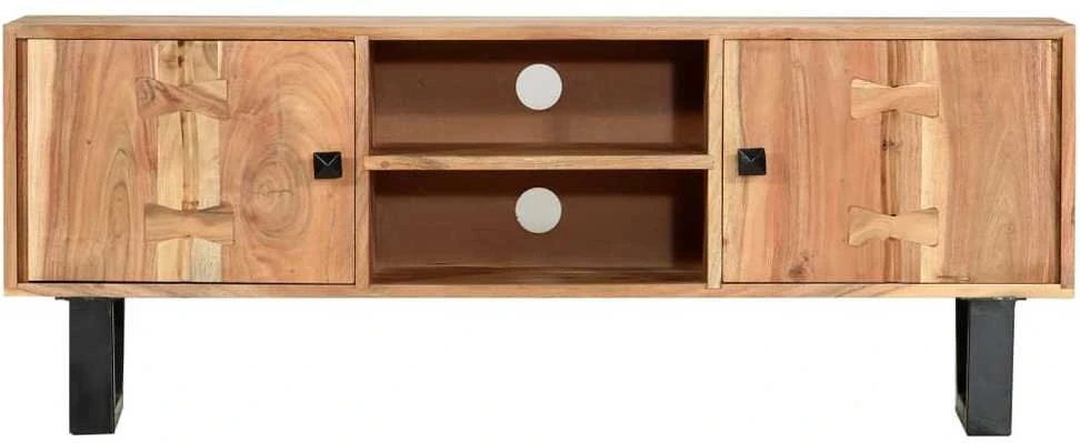 TV staliukas Televizoriaus spintelė, 118x30x45cm, akacijos medienos masyvas
