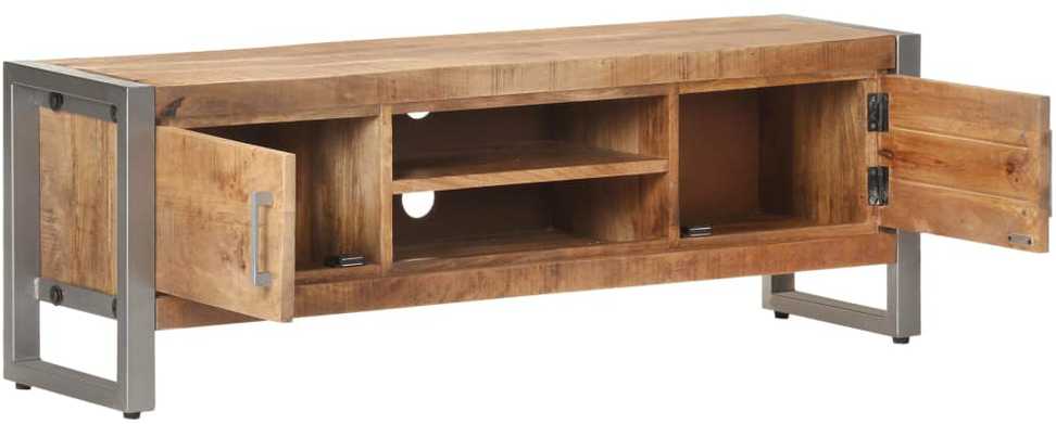 TV staliukas Televizoriaus spintelė, 120x30x40cm, neapdorota mango mediena
