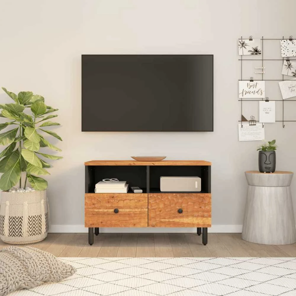 TV staliukas Televizoriaus spintelė, 70x33x46cm, akacijos medienos masyvas