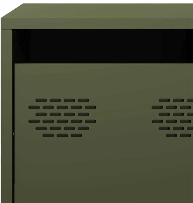 TV staliukas Televizoriaus spintelė, alyvuogių, 101,5x39x43,5cm, plienas