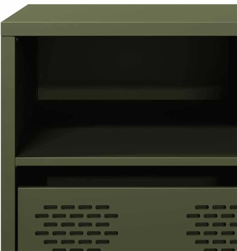 TV staliukas Televizoriaus spintelė, alyvuogių, 135x39x43,5cm, plienas