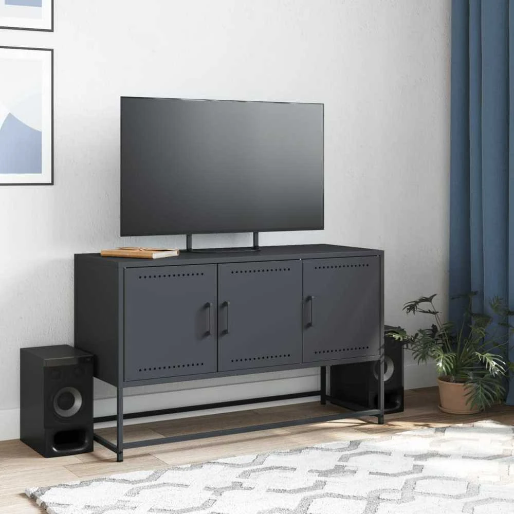 TV staliukas Televizoriaus spintelė, antracito, 100,5x39x60,5cm, plienas