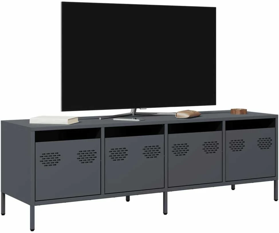 TV staliukas Televizoriaus spintelė, antracito, 135x39x43,5cm, plienas