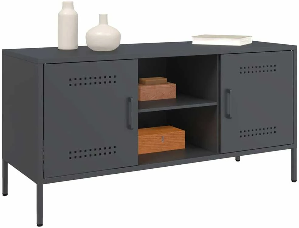 TV staliukas Televizoriaus spintelė, antracito, 100,5x39x50,5cm, plienas