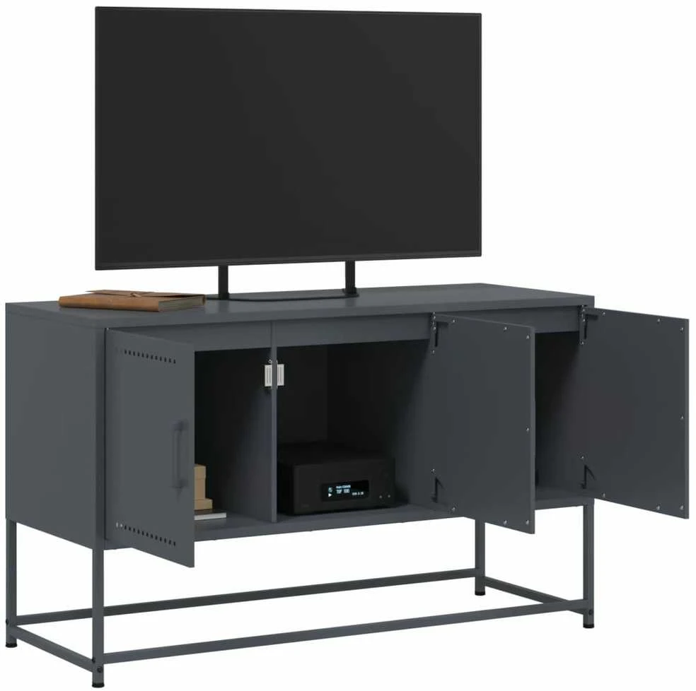 TV staliukas Televizoriaus spintelė, antracito, 100,5x39x60,5cm, plienas