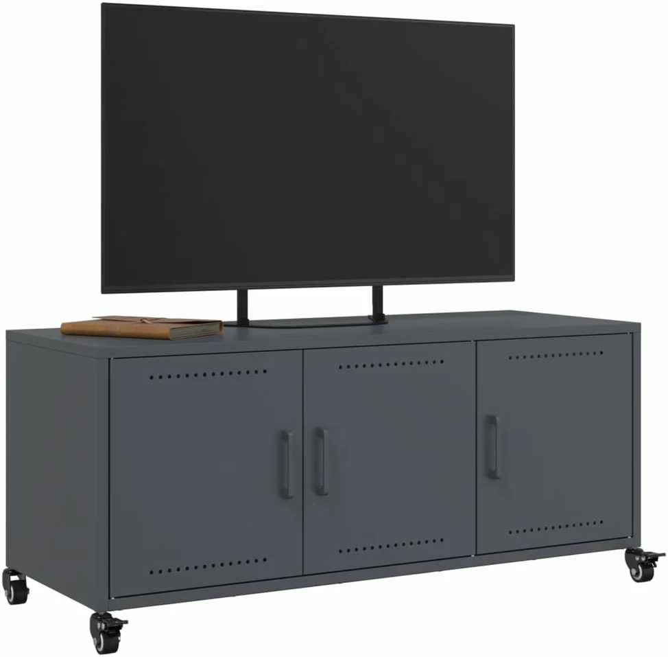 TV staliukas Televizoriaus spintelė, antracito, 100,5x39x43,5cm, plienas