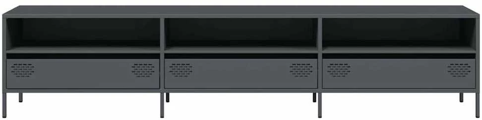 TV staliukas Televizoriaus spintelė, antracito, 202x39x43,5cm, plienas