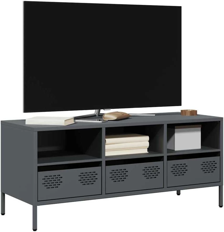 TV staliukas Televizoriaus spintelė, antracito, 101,5x39x43,5cm, plienas