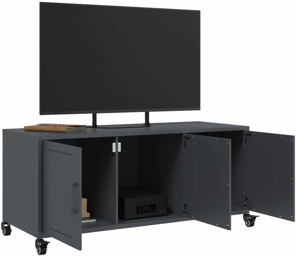 TV staliukas Televizoriaus spintelė, antracito, 100,5x39x43,5cm, plienas