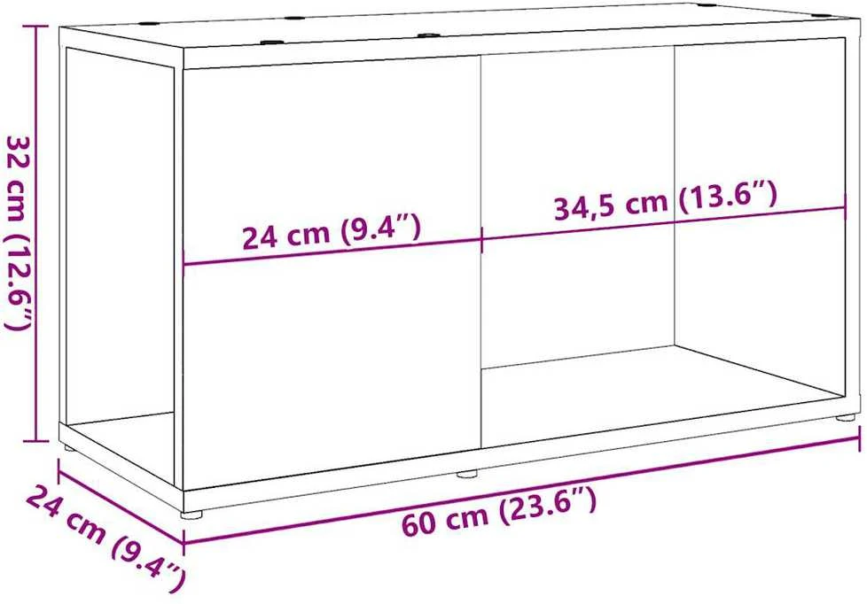 TV staliukas Televizoriaus spintelė, artisano ąžuolo, 60x24x32cm, mediena