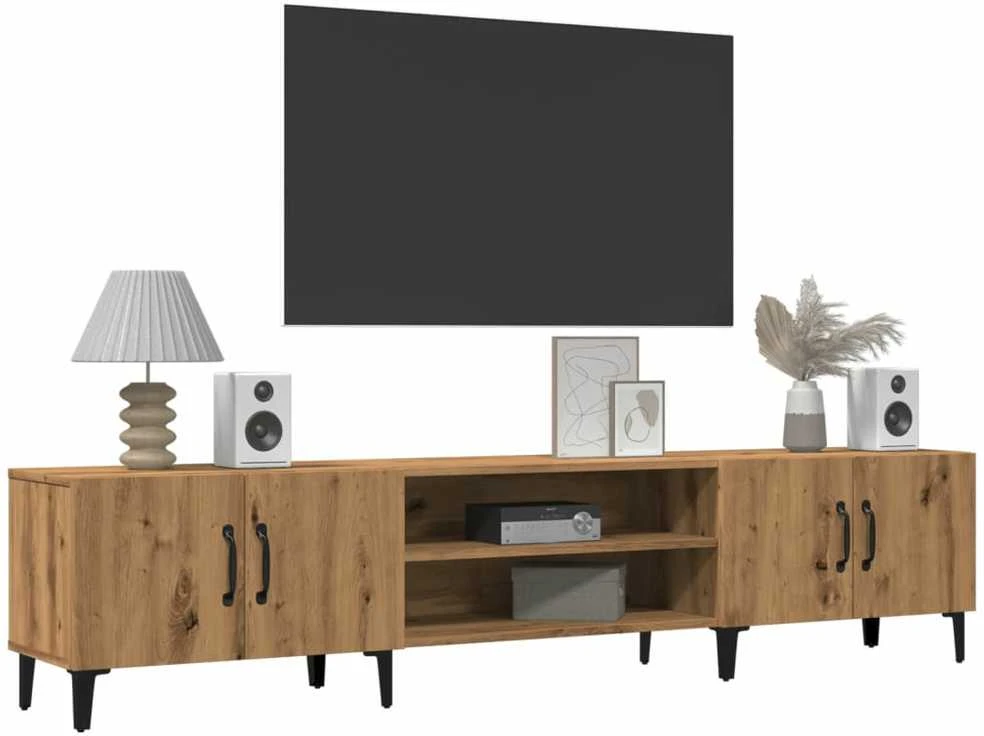 TV staliukas Televizoriaus spintelė, artisano ąžuolo, 180x31,5x40cm, mediena