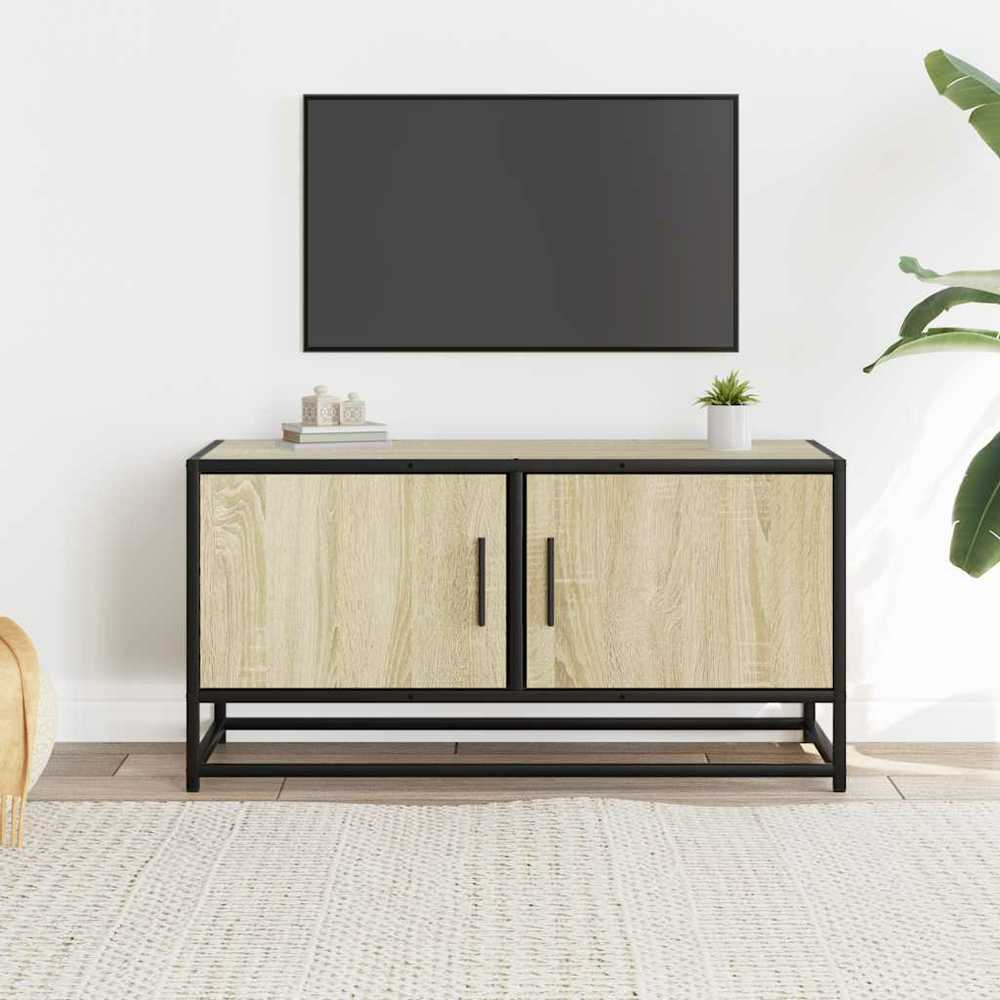 TV staliukas Televizoriaus spintelė, ąžuolo, 80x34,5x40cm, mediena/metalas