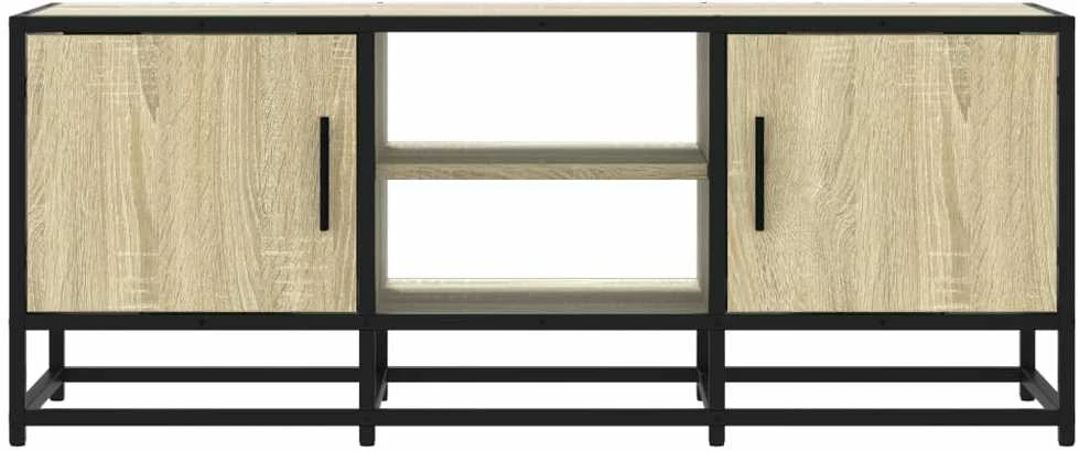 TV staliukas Televizoriaus spintelė, ąžuolo, 100x35x41cm, mediena ir metalas