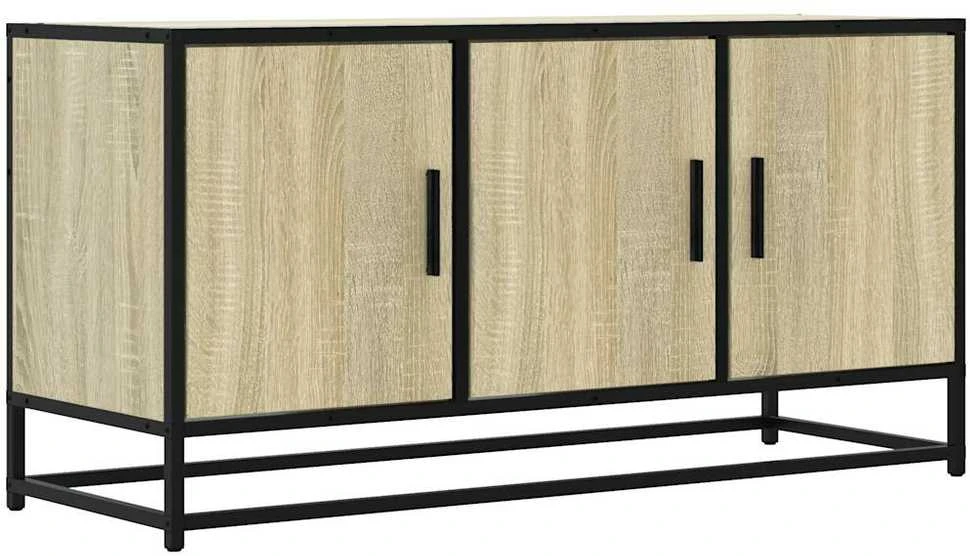TV staliukas Televizoriaus spintelė, ąžuolo, 100x35x50cm, mediena ir metalas