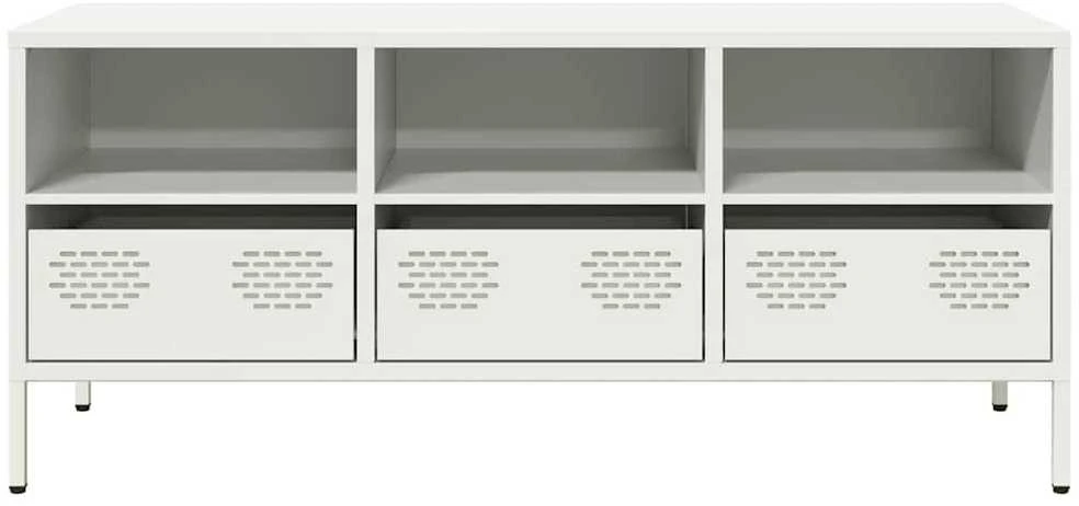 TV staliukas Televizoriaus spintelė, balta, 101,5x39x43,5cm, plienas