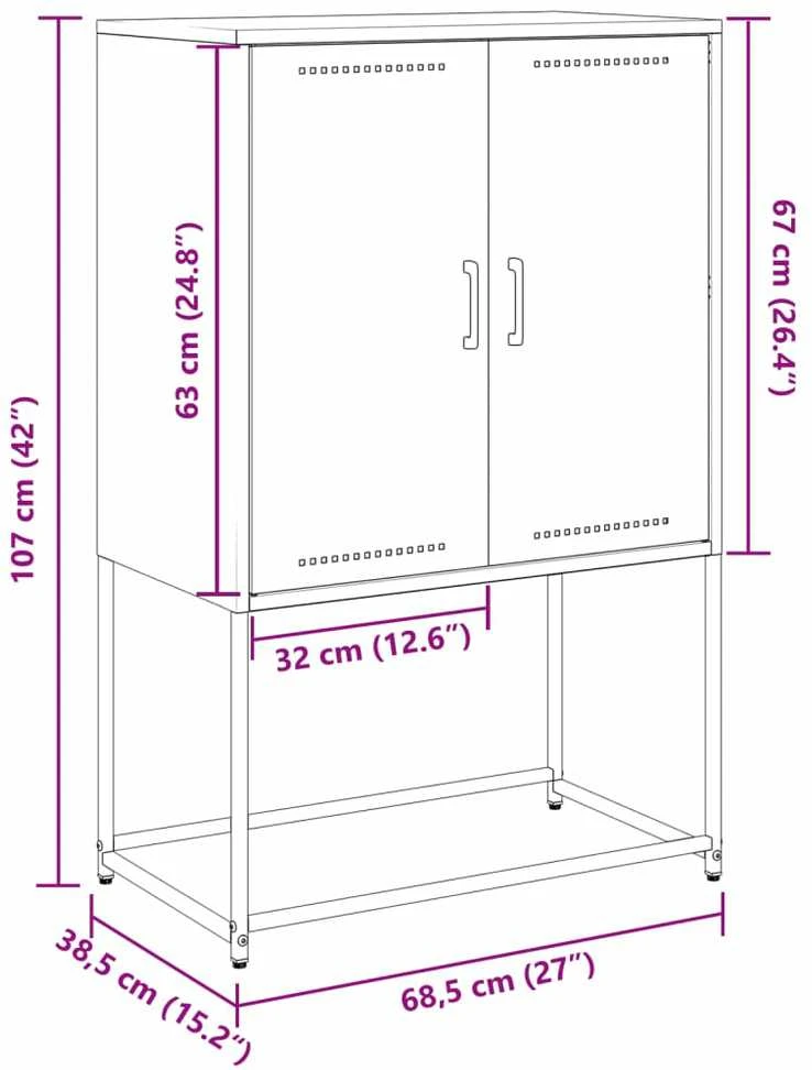 TV staliukas Televizoriaus spintelė, balta, 100,5x39x60,5cm, plienas