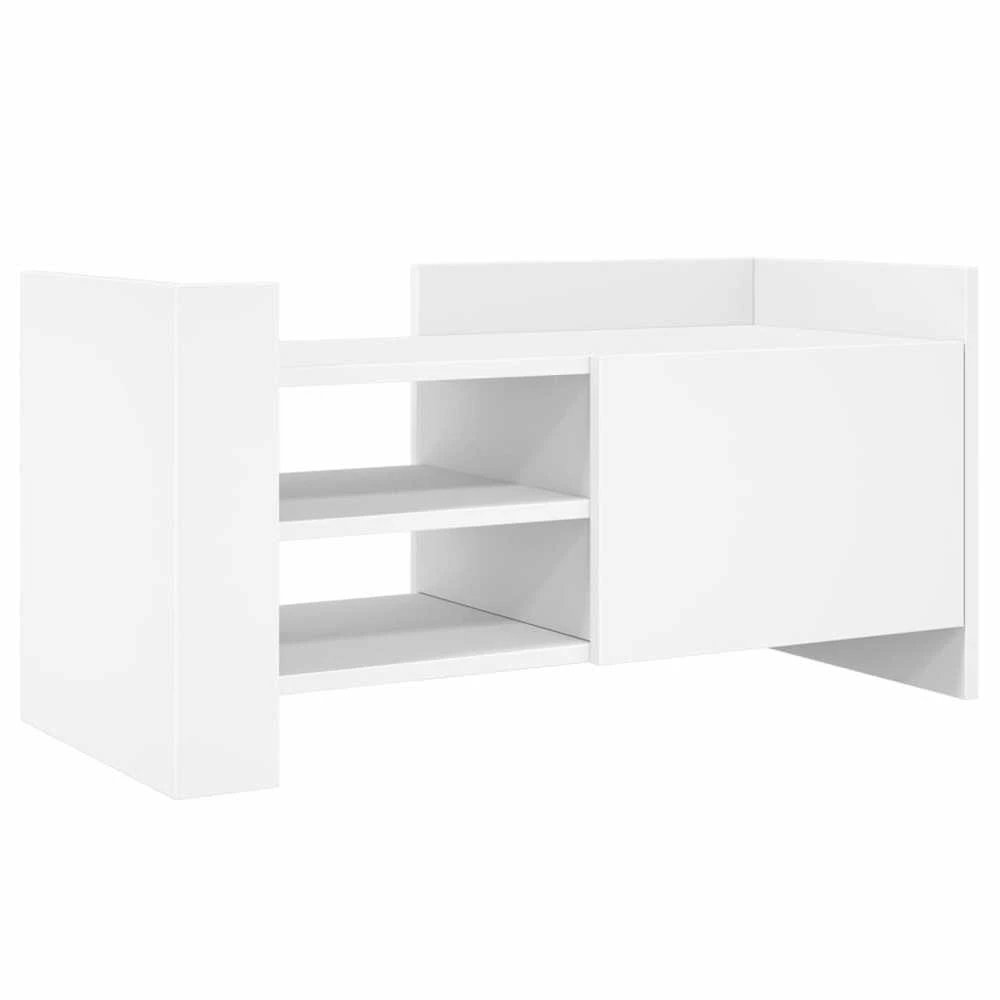 TV staliukas Televizoriaus spintelė, balta, 80x35x40cm, apdirbta mediena