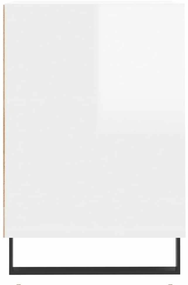 TV staliukas Televizoriaus spintelė, balta, 100x35x55cm, mediena, blizgi