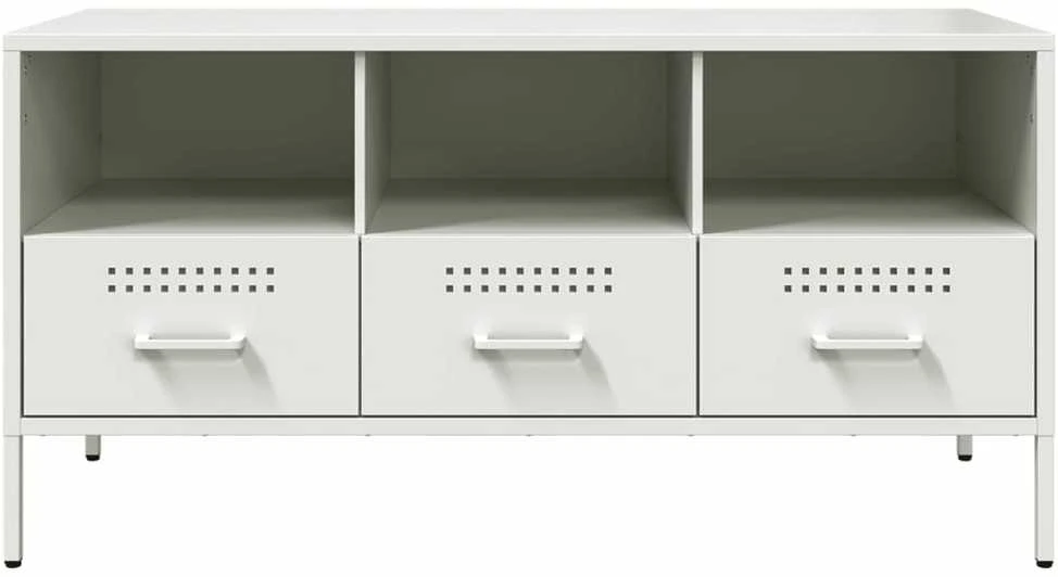 TV staliukas Televizoriaus spintelė, balta, 100,5x39x50,5cm, plienas